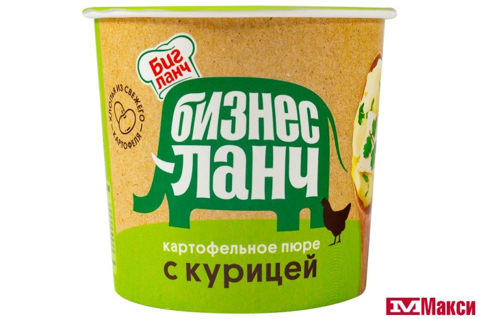 ПЮРЕ КАРТОФЕЛЬНОЕ "БИЗНЕС ЛАНЧ" С КУРИЦЕЙ 40Г СТАКАН