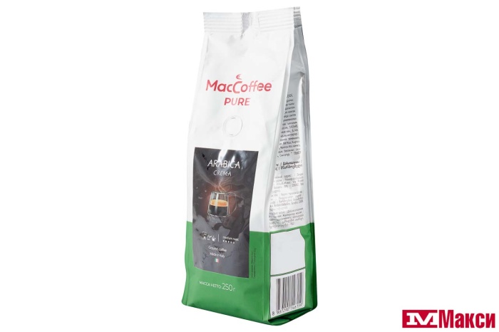 КОФЕ МОЛОТЫЙ "МАК КОФЕ" ПЬЮР АРАБИКА КРЕМА 250Г