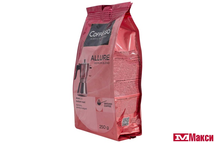 КОФЕ МОЛОТЫЙ "COFFESSO" ALLURE 250Г ПАКЕТ (МАЙ)