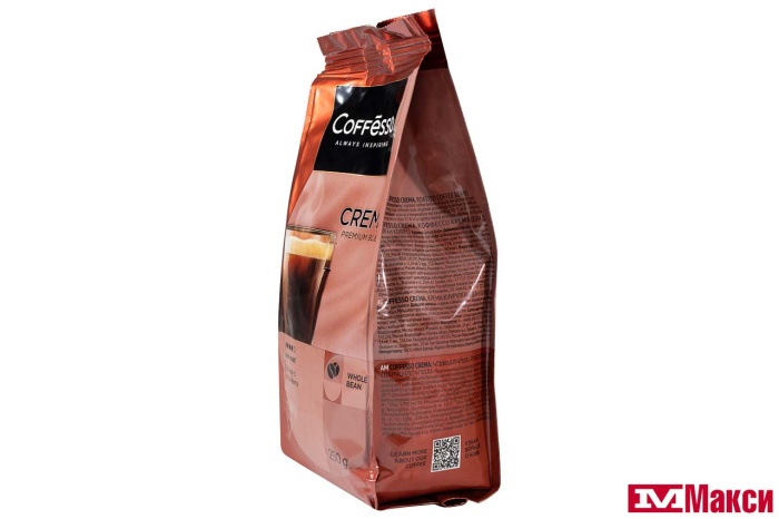 КОФЕ В ЗЕРНАХ "COFFESSO" CREMA 250Г ПАКЕТ (МАЙ)