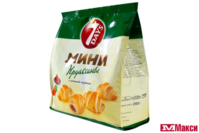 КРУАССАНЫ "7 DAYS" МИНИ 265Г(клубника)