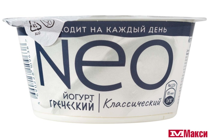 ЙОГУРТ (ВБД) "NEO" ГРЕЧЕСКИЙ КЛАССИЧЕСКИЙ 2% 125Г (БЗМЖ)