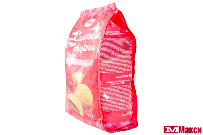 ПЕЧЕНЬЕ "СОЛНЕЧНЫЕ ФРУКТЫ" С МАЛИНОВОЙ НАЧИНКОЙ 500Г (БРЯНКОНФИ)