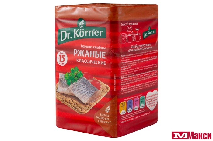 ХЛЕБЦЫ "DR.KERNER" РЖАНЫЕ КЛАССИЧЕСКИЕ 100Г