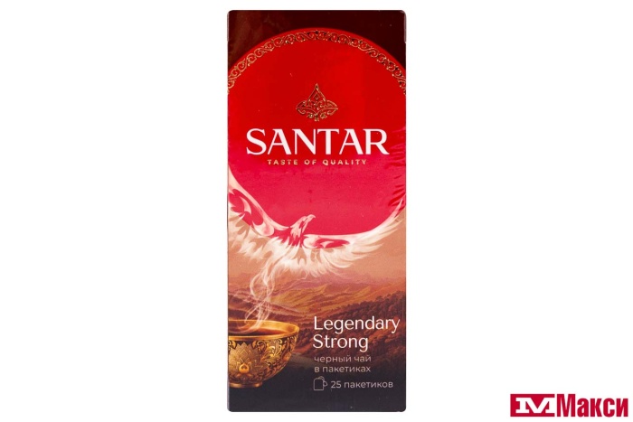 ЧАЙ "SANTAR" LEGENDARY STRONG ЧЕРНЫЙ 25 ПАКЕТИКОВ (МАЙ)