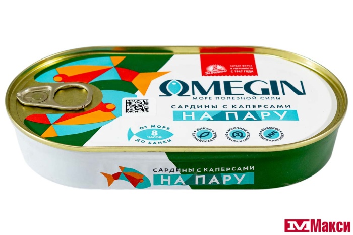 САЛАКА "OMEGIN В МАСЛЕ С КАПЕРСАМИ 175Г Ж/Б КЛЮЧ (ЗА РОДИНУ)