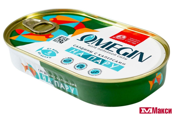 САЛАКА "OMEGIN В МАСЛЕ С КАПЕРСАМИ 175Г Ж/Б КЛЮЧ (ЗА РОДИНУ)