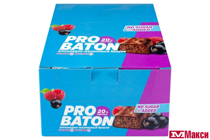 БАТОНЧИК "PROBATON" ШОКОЛАДНО-МАЛИНОВЫЙ БРАУНИ 40Г (НЕВСКИЙ КОНДИТЕР)