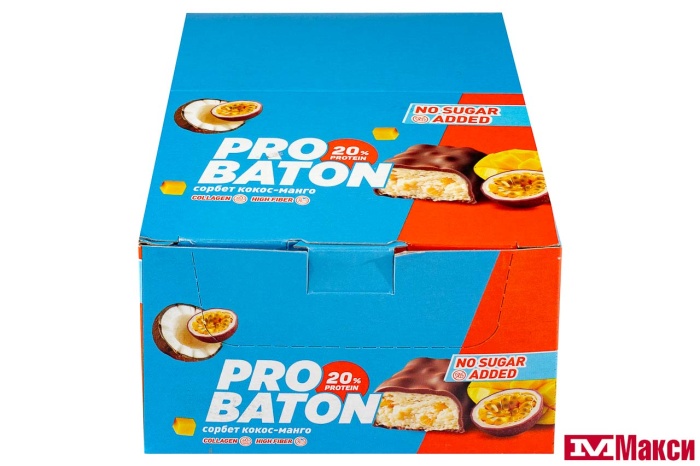 БАТОНЧИК "PROBATON" СОРБЕТ КОКОС-МАНГО 40Г (НЕВСКИЙ КОНДИТЕР)