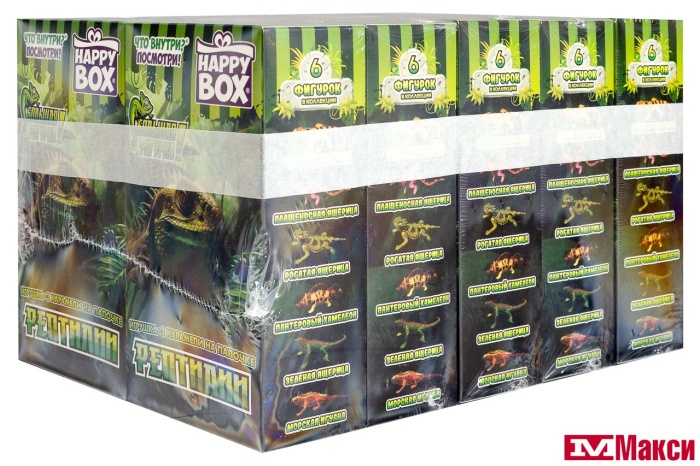 КАРАМЕЛЬ "HAPPY BOX" РЕПТИЛИИ + ИГРУШКА 30Г (ЭВРИКА)