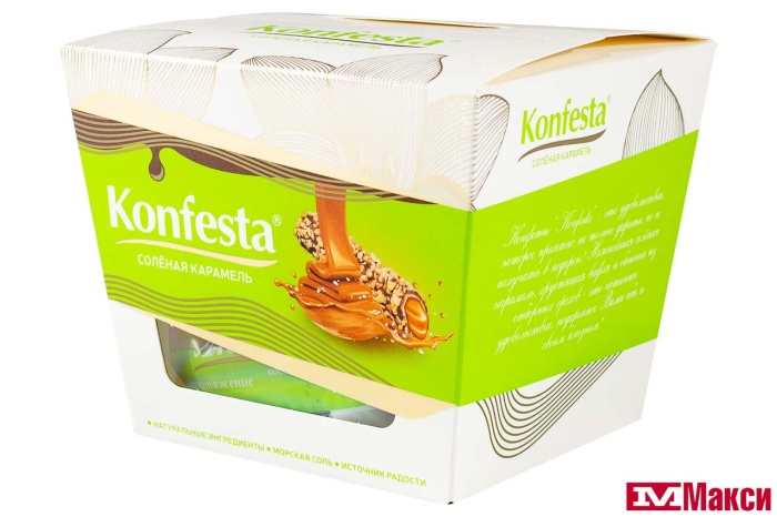 КОНФЕТЫ ГЛАЗИРОВАННЫЕ "KONFESTA" СОЛЕНАЯ КАРАМЕЛЬ 130Г (КОНФЕСТА)