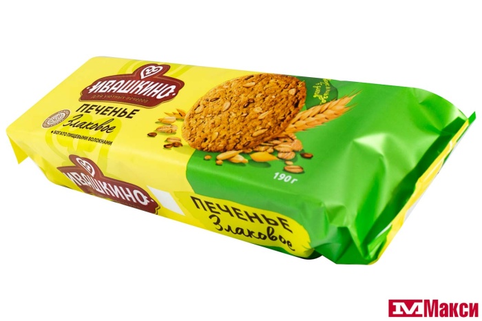 ПЕЧЕНЬЕ "ЗЛАКОВОЕ" 190Г (ИВАШКИНО)