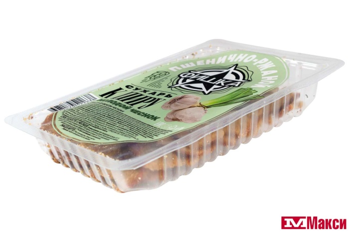 ГРЕНКИ "ФИШКА" К ПИРУ СВЕТЛЫЕ СО ВКУСОМ ЧЕСНОКА 80Г