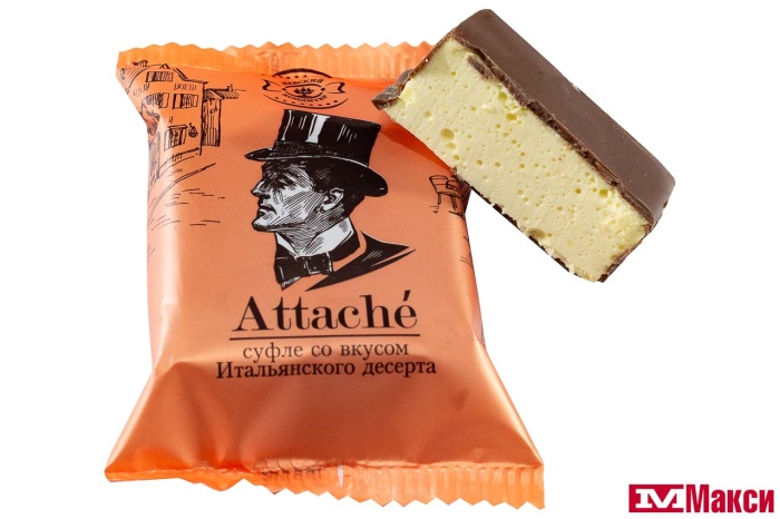 КОНФЕТЫ ГЛАЗИРОВАННЫЕ "АТТАШЕ" СО ВКУСОМ ИТАЛЬЯНСКОГО ДЕСЕРТА (НЕВСКИЙ КОНДИТЕР)