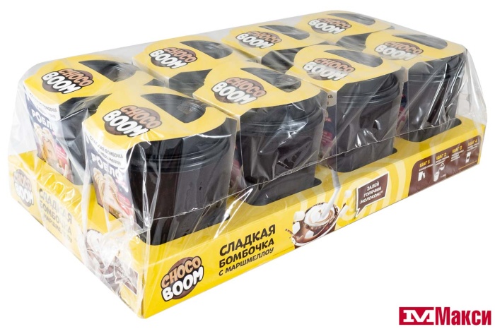 ШАР ШОКОЛАДНЫЙ "CHOCO BOOM" РОБЛОКСЕРЫ KVINKA С МАРШМЕЛЛОУ В СТАКАНЕ 28Г (КОНФИТРЕЙД)