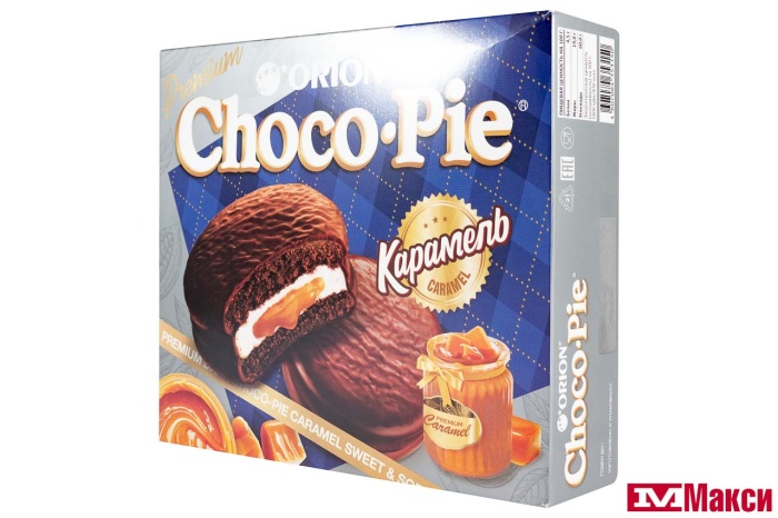 ПЕЧЕНЬЕ "ЧОКОПАЙ" ДАРК КАРАМЕЛЬ 12ШТХ30Г (ОРИОН)