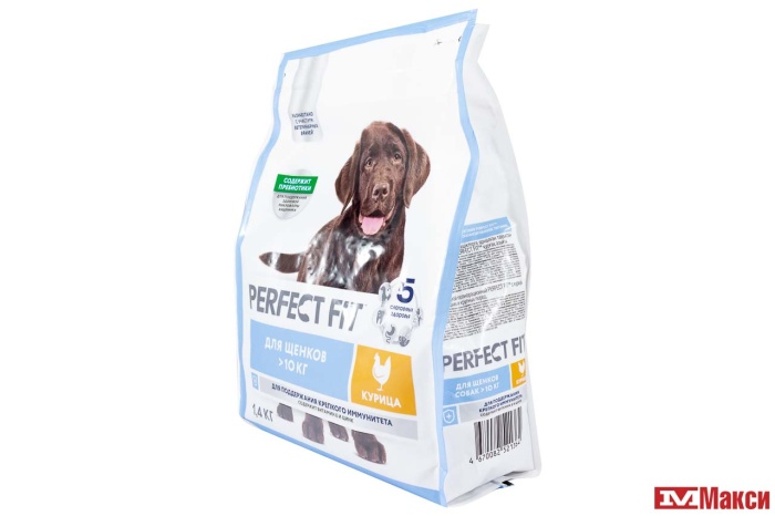 КОРМ Д/СОБАК "PERFECT FIT" Д/ЩЕНКОВ СРЕДНИХ И КРУПНЫХ ПОРОД С КУРИЦЕЙ 1,4КГ
