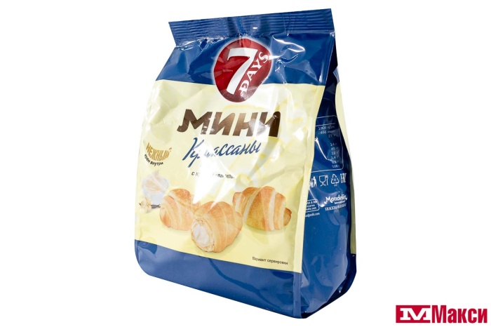 КРУАССАНЫ "7 DAYS" МИНИ 123Г(ваниль)