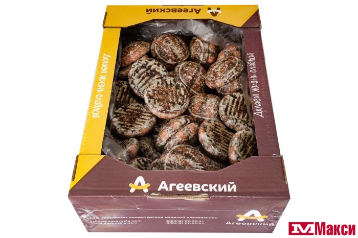 ПРЯНИКИ "КОНТРАСТ С АРОМАТОМ КЛУБНИКИ И ШОКОЛАДА" (АГЕЕВСКИЙ)