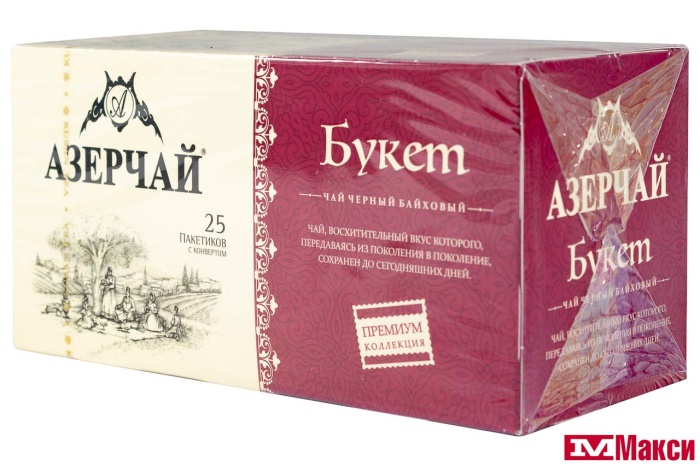 ЧАЙ "БУКЕТ" PREMIUM COLLECTION ЧЕРНЫЙ 25 ПАКЕТИКОВ (АЗЕРЧАЙ)