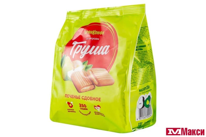 ПЕЧЕНЬЕ "СО ВКУСОМ ГРУША" 250Г (БРЯНКОНФИ)