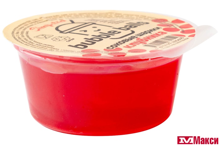 ШАРИКИ СОКОВЫЕ "BUBBLE BALS" КЛУБНИКА 80Г ДИП-ПОТ (SIMPATEA)