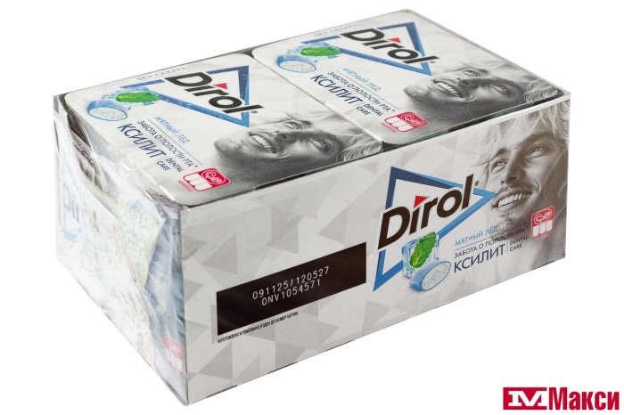 ЖЕВАТЕЛЬНАЯ РЕЗИНКА "DIROL" X-FRESH МЯТНЫЙ ЛЕД 16Г (МОН' ДЭЛИС РУСЬ)
