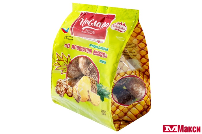 ПРЯНИКИ "САЖИНСКИЙ" С АРОМАТОМ АНАНАС МИНИ 350Г (ВОРОНЕЖ)