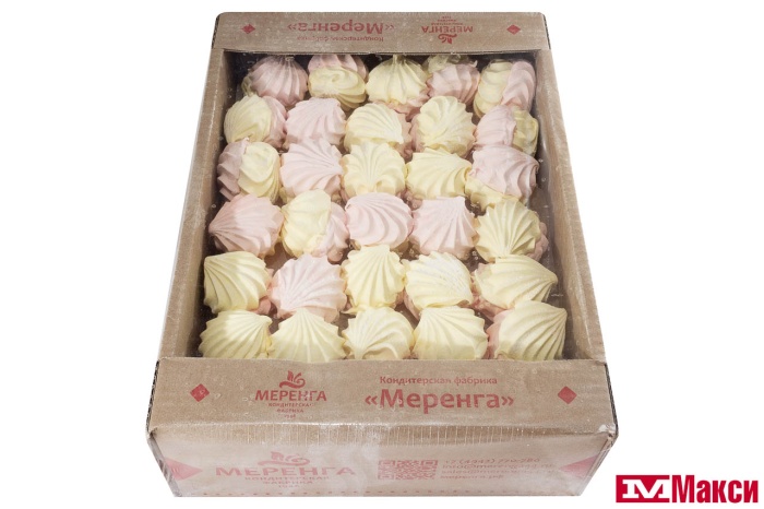 ЗЕФИР "МЕРЕНГА" СО ВКУСОМ БАНАНА И КЛУБНИКИ (КОСТРОМА)