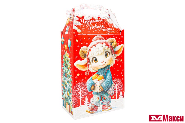 НОВОГОДНИЙ ПОДАРОК "ЗИМНИЕ КУЧЕРЯШКИ" КАРТОН 1200Г (МАКСИ)