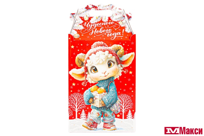 НОВОГОДНИЙ ПОДАРОК "ЗИМНИЕ КУЧЕРЯШКИ" КАРТОН 1200Г (МАКСИ)