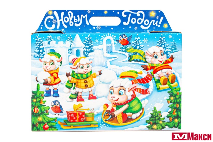 НОВОГОДНИЙ ПОДАРОК "НОВОГОДНИЕ КАНИКУЛЫ" КАРТОН 1000Г (МАКСИ)