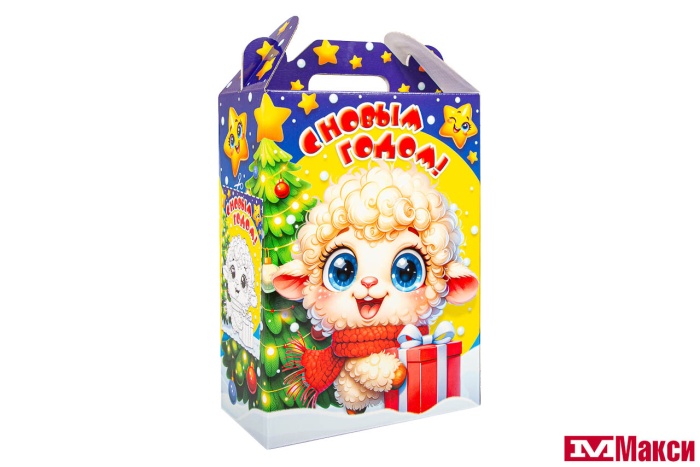 НОВОГОДНИЙ ПОДАРОК "КУДРЯШ" КАРТОН 800Г (МАКСИ)