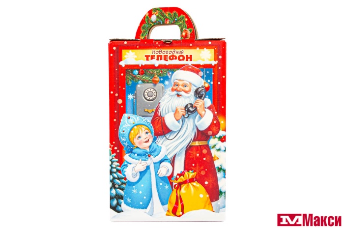 НОВОГОДНИЙ ПОДАРОК "НОВОГОДНИЙ ТАКСОФОН" КАРТОН 800Г (МАКСИ)