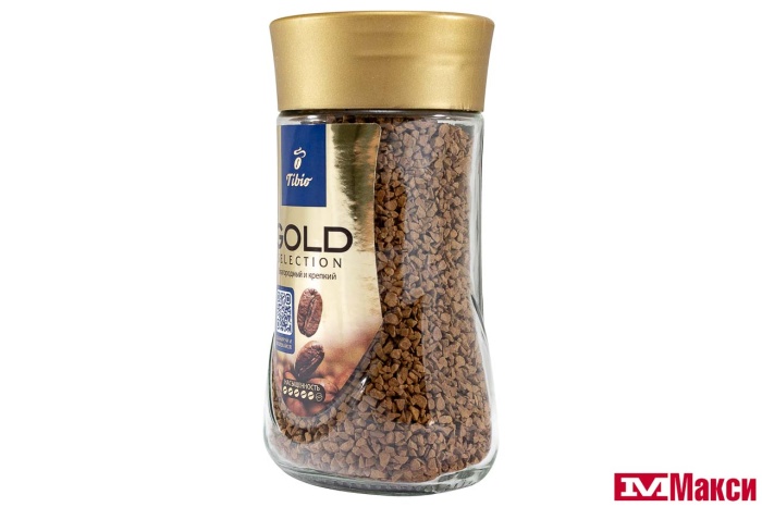 КОФЕ РАСТВОРИМЫЙ СУБЛИМИРОВАННЫЙ "TIBIO" GOLD SELECTION 95Г СТ/Б