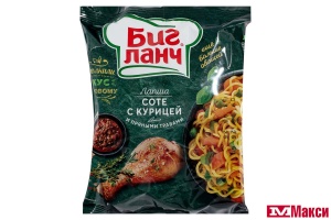ЛАПША БЫСТРОГО ПРИГОТОВЛЕНИЯ "БИГ ЛАНЧ" 75Г (КУХНЯ БЕЗ ГРАНИЦ)(соте с курицей и пряными травами)