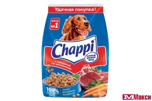 КОРМ ДЛЯ СОБАК СУХОЙ "ЧАППИ" В АССОРТИМЕНТЕ 600Г ПАКЕТ(с говядиной)