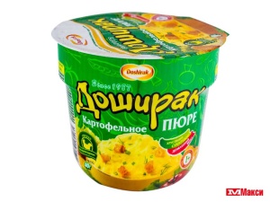 ПЮРЕ КАРТОФЕЛЬНОЕ БЫСТРОГО ПРИГОТОВЛЕНИЯ "ДОШИРАК" В АССОРТИМЕНТЕ 40Г(с курицей)