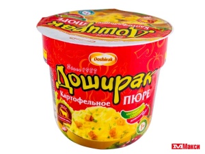 ПЮРЕ КАРТОФЕЛЬНОЕ БЫСТРОГО ПРИГОТОВЛЕНИЯ "ДОШИРАК" В АССОРТИМЕНТЕ 40Г(с мясом)