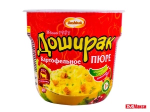 ПЮРЕ КАРТОФЕЛЬНОЕ БЫСТРОГО ПРИГОТОВЛЕНИЯ "ДОШИРАК" В АССОРТИМЕНТЕ 40Г(с мясом)