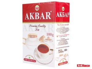 ЧАЙ ЧЕРНЫЙ "АКБАР" ЦЕЙЛОНСКИЙ ЧЕРНЫЙ КРУПНОЛИСТОВОЙ 100Г (AKBAR)