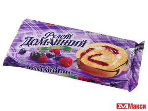 РУЛЕТ "ДОМАШНИЙ" В АССОРТИМЕНТЕ 150Г (РАМЕНСКИЙ КК)(ягодное ассорти)