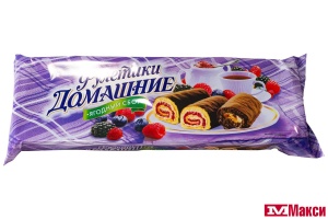 РУЛЕТИКИ "ДОМАШНИЕ" В АССОРТИМЕНТЕ 150Г (РАМЕНСКИЙ КК)(ягодное ассорти)