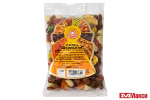 СМЕСЬ ФРУКТОВО-ОРЕХОВАЯ "ШКОЛЬНАЯ" 180Г (ДАР СОЛНЦА)