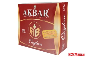 ЧАЙ (AKBAR) "АКБАР" CEYLON ЧЕРНЫЙ 100ПАК.