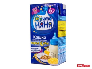 КАШКА МОЛОЧНАЯ ЖИДКАЯ "ФРУТОНЯНЯ" 0,2Л ПАКЕТ (ПРОГРЕСС) (БЗМЖ)(мультизлаковая)
