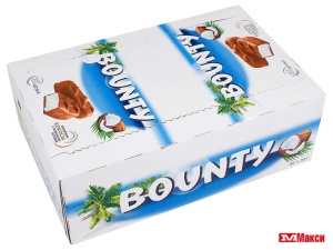 ШОКОЛАДНЫЙ БАТОНЧИК "BOUNTY" 52Г (МАРС)(с кокосом)
