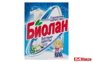 ПОРОШОК СТИРАЛЬНЫЙ "БИОЛАН" ДЛЯ РУЧНОЙ СТИРКИ БЕЛЫЕ ЦВЕТЫ 350Г