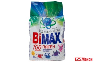 ПОРОШОК СТИРАЛЬНЫЙ "BIMAX" АВТОМАТ 100 ПЯТЕН 3КГ