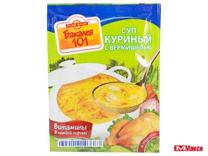 СУП КУРИНЫЙ С ВЕРМИШЕЛЬЮ "БАКАЛЕЯ 101" 60Г (РУССКИЙ ПРОДУКТ)